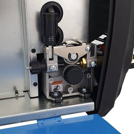 Sinerginis suvirinimo pusautomatis DIGIMIG 205 LCD SYNERGIC, 230V, 200A, komplekte suvirinimo skydelis V6b ir vežimėlis