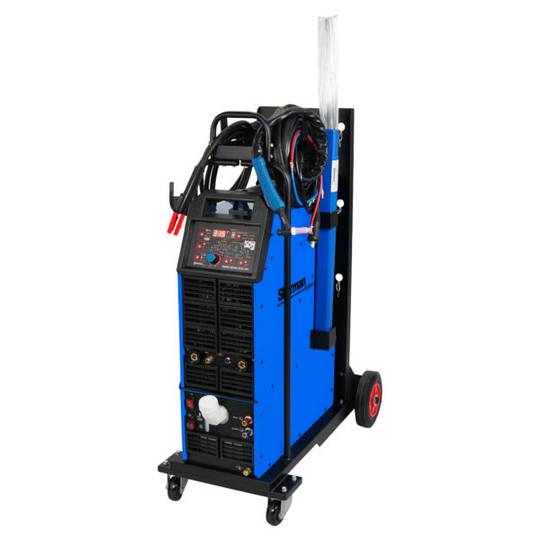 Sherman DIGITIG 325GD AC/DC MIX suvirinimo rinkinys, 315A, 400V – suvirinimo aparatas su įmontuotu aušintuvu ir vežimėliu komple