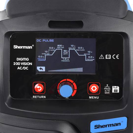 Sherman DIGITIG 200 VISION AC/DC suvirinimo aparatas, 200A, 230V