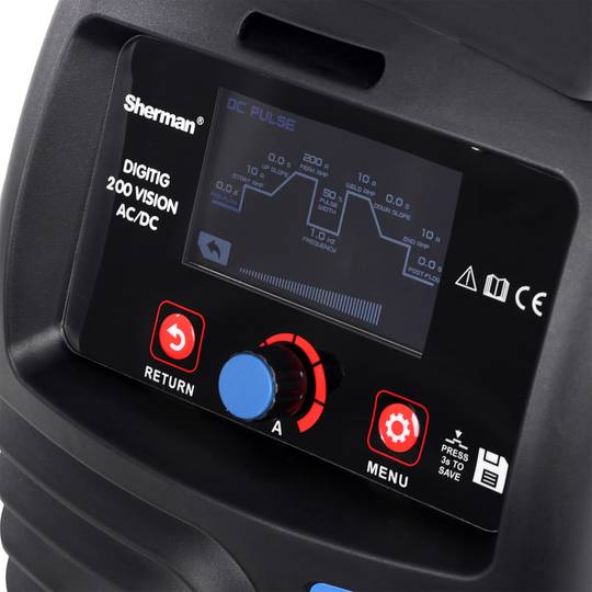 Sherman DIGITIG 200 VISION AC/DC suvirinimo aparatas, 200A, 230V