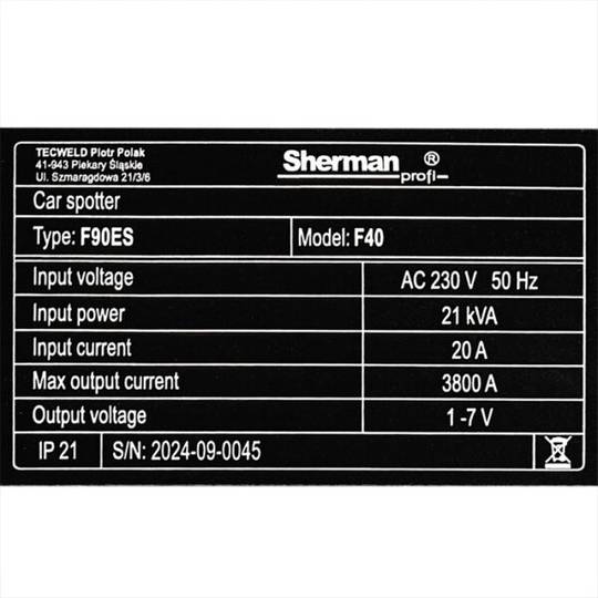 Sherman suvirinimo įrenginys kėbulų remontui Car Spotter F40, 3800A, 230V