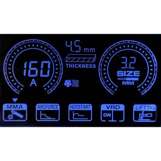 Sherman suvirinimo aparatas DIGIARC 160 LCD, 160A, 230V, komplekte lagaminas