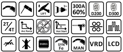 Sherman sinerginis suvirinimo aparatas DIGIMIG 351 COMBO PULSE LCD, 300A, 400V