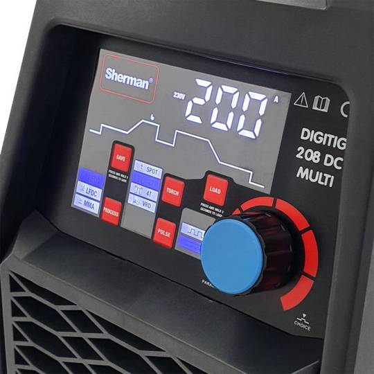 Sherman suvirinimo aparatas DIGITIG 208 DC MULTI, 200A, 230V