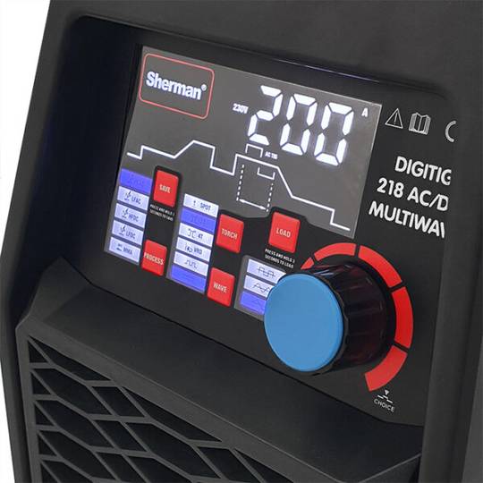 Sherman suvirinimo aparatas DIGITIG 218 AC/DC MULTIWAVE, 200A, 230V