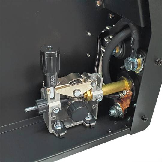 Sherman suvirinimo aparatas DUALMIG 210 S4 su ratukais ir lentyna balionui, 180A, 230V