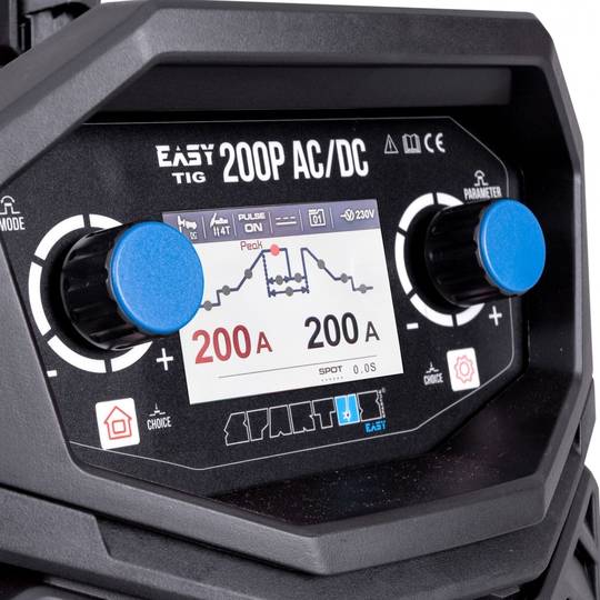EasyTIG 200P AC/DC suvirinimo aparatas su mini degikliu SPE 17 - 4m, 230V