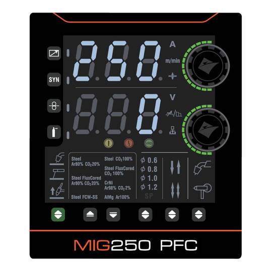 Suvirinimo pusautomatis JASIC EVO20 MIG250 PFC N2SA2, 250A, 115V/230V