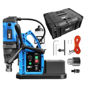 MSW-NNO-20V1 magnetinis gręžtuvas su vakuuminiu siurbliu, 1550W, 870 aps./min., maksimalus gręžimo skersmuo 35 mm