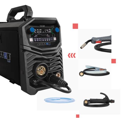 Spartus suvirinimo aparatas EasyMIG 210 Pulse, 200A, 230V