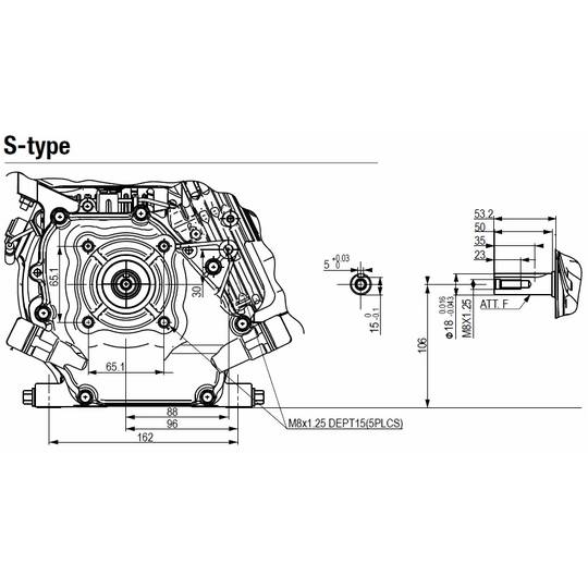 Benzininis variklis HONDA GX120, 2.4 kW, 18 mm velenas