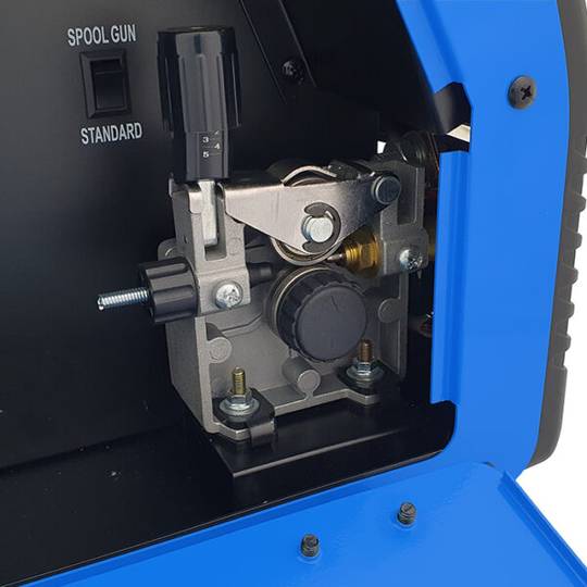 Sherman suvirinimo aparatas MIG 200 SMART su ratukais ir lentyna balionui, 200A, 230V