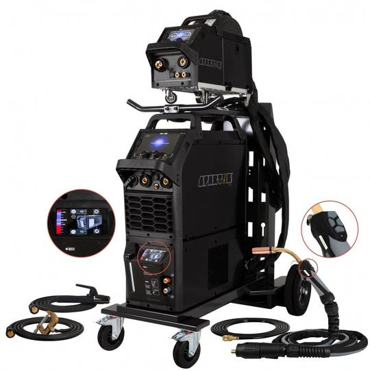 Suvirinimo pusautomatis Spartus ProMIG 5000, 500A, 400V [maitinimo šaltinis, aušintuvas, vielos tiektuvas, sujungimo kabelis, ve