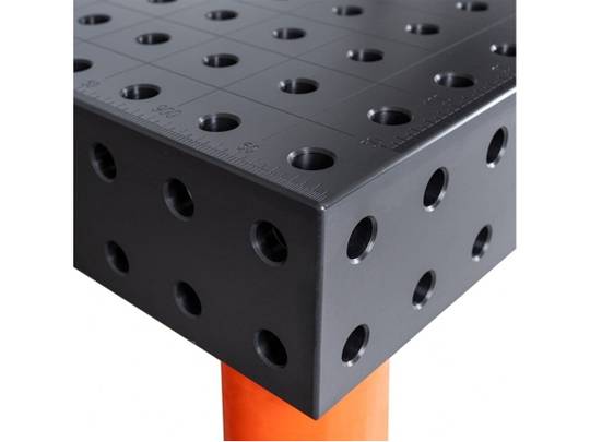 Suvirinimo stalas Spartus Maximus 3D, Ø16, 2000x1000x100mm, 4 kojos su ratukais