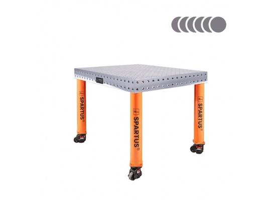 Suvirinimo stalas Spartus Hermes 3D, Ø16, 1000x800x100mm, 4 kojos su ratukais
