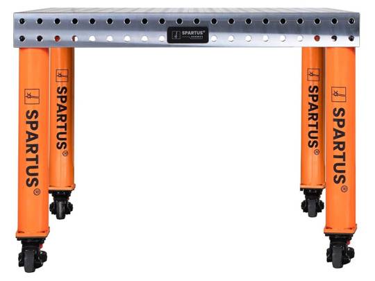 Suvirinimo stalas Spartus Hermes 3D, Ø16, 1200x800x100mm, 4 kojos su ratukais