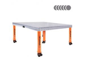 Suvirinimo stalas Spartus Hermes 3D, Ø16, 1500x1500x100mm, 5 kojos su ratukais