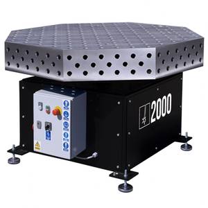 Suvirinimo stalas Spartus FERROS RT2000 3D 1400 x 1400 x 200, aštuonkampis, pasukamas, apkrova 2000 kg