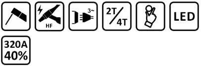 Sherman suvirinimo aparatas TIG 320 AC/DC Pulse su aušintuvu WS-7,5LT ir platforminiu vežimėliu, 320A, 400V
