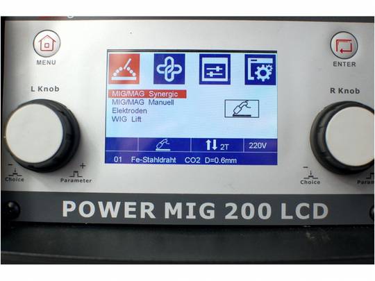 Suvirinimo pusautomatis POWER MIG 200 LCD, 200A, 230V