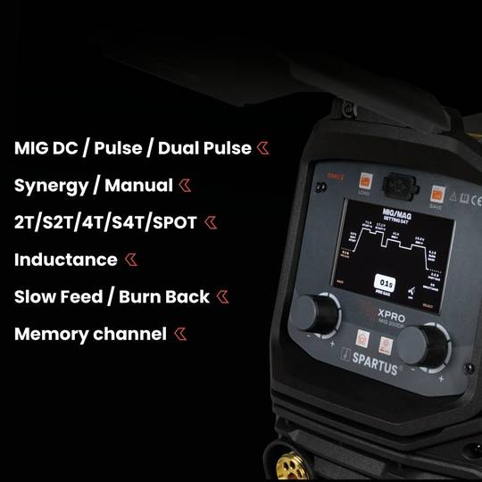 Spartus XPro MIG 200 DUAL PULSE suvirinimo aparatas, 230A, 230V