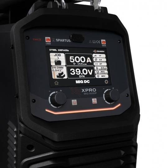 Suvirinimo aparatas Spartus XPro MIG 500 DUAL PULSE, 500A, 400V, komplekte aušintuvas, vielos padavimo įrenginys ir vežimėlis