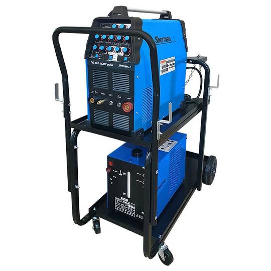 Sherman TIG 320 AC/DC Pulse suvirinimo komplektas, 320A, 400V, su WRC 300B aušintuvu ir vežimėliu