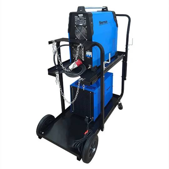 Sherman TIG 320 AC/DC Pulse suvirinimo komplektas, 320A, 400V, su WRC 300B aušintuvu ir vežimėliu