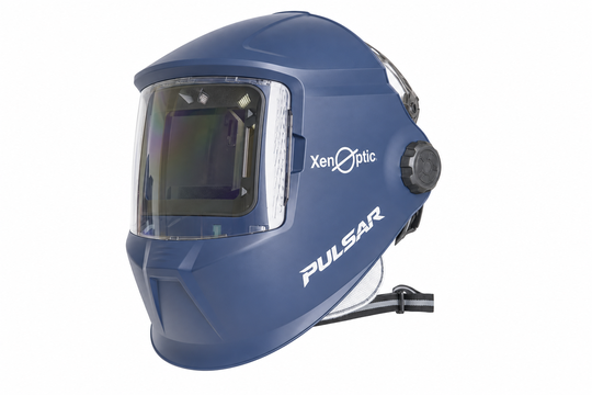 Suvirinimo skydelis su True Color XENOPTIC PULSAR, komplektacija Ironworker su adapteriu statybiniam šalmui