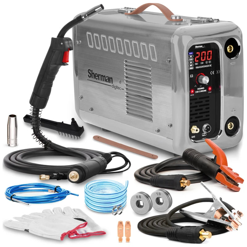 Sherman DIGIMIG 200 Chrome suvirinimo aparatas, MIG-MAG / MMA / TIG / Sinergija, 200A, 230V