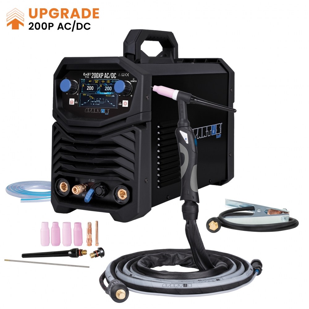 Spartus EasyTIG 200XP AC/DC suvirinimo aparatas su degikliu mini SPE 17 - 4m, 200A, 230V