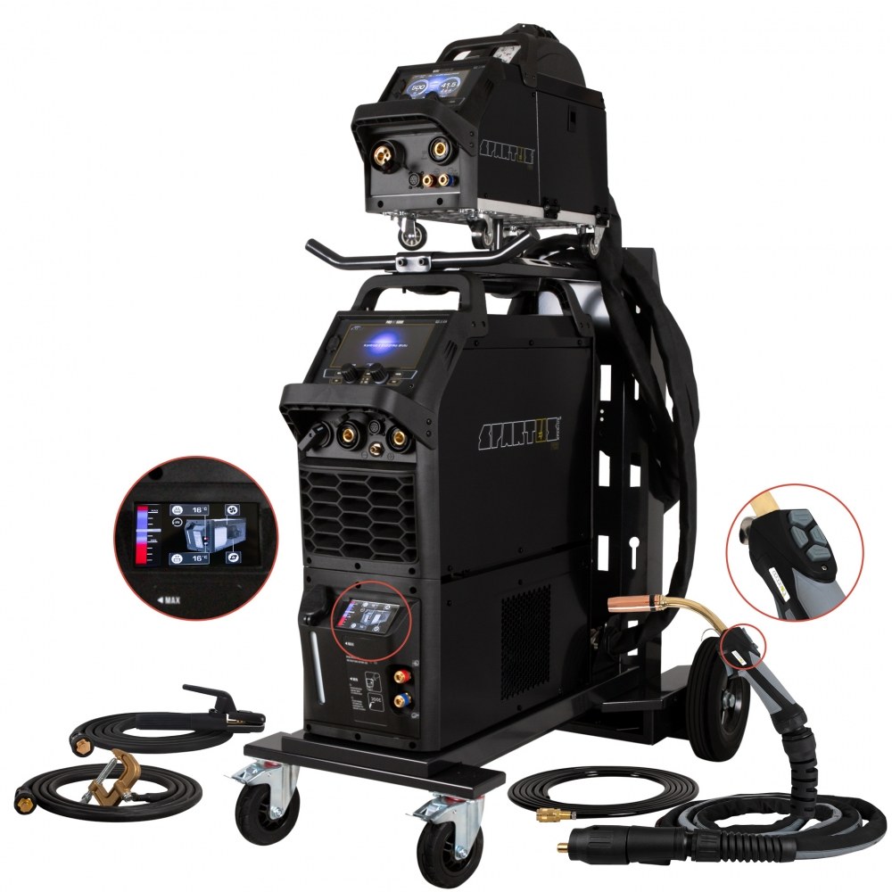 Suvirinimo pusautomatis Spartus ProMIG 5000, 500A, 400V [maitinimo šaltinis, aušintuvas, vielos tiektuvas, sujungimo kabelis, ve