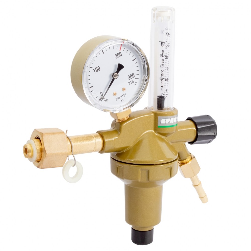 Spartus reduktorius ArCO2 1/4"RH su rotametru