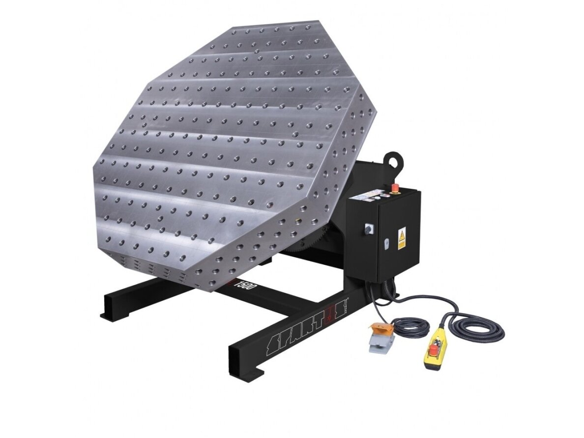 Suvirinimo stalas Spartus FERROS RP1500 3D, Ø28, 1400 x 1400 x 200 mm, aštuonkampis, pasukamas