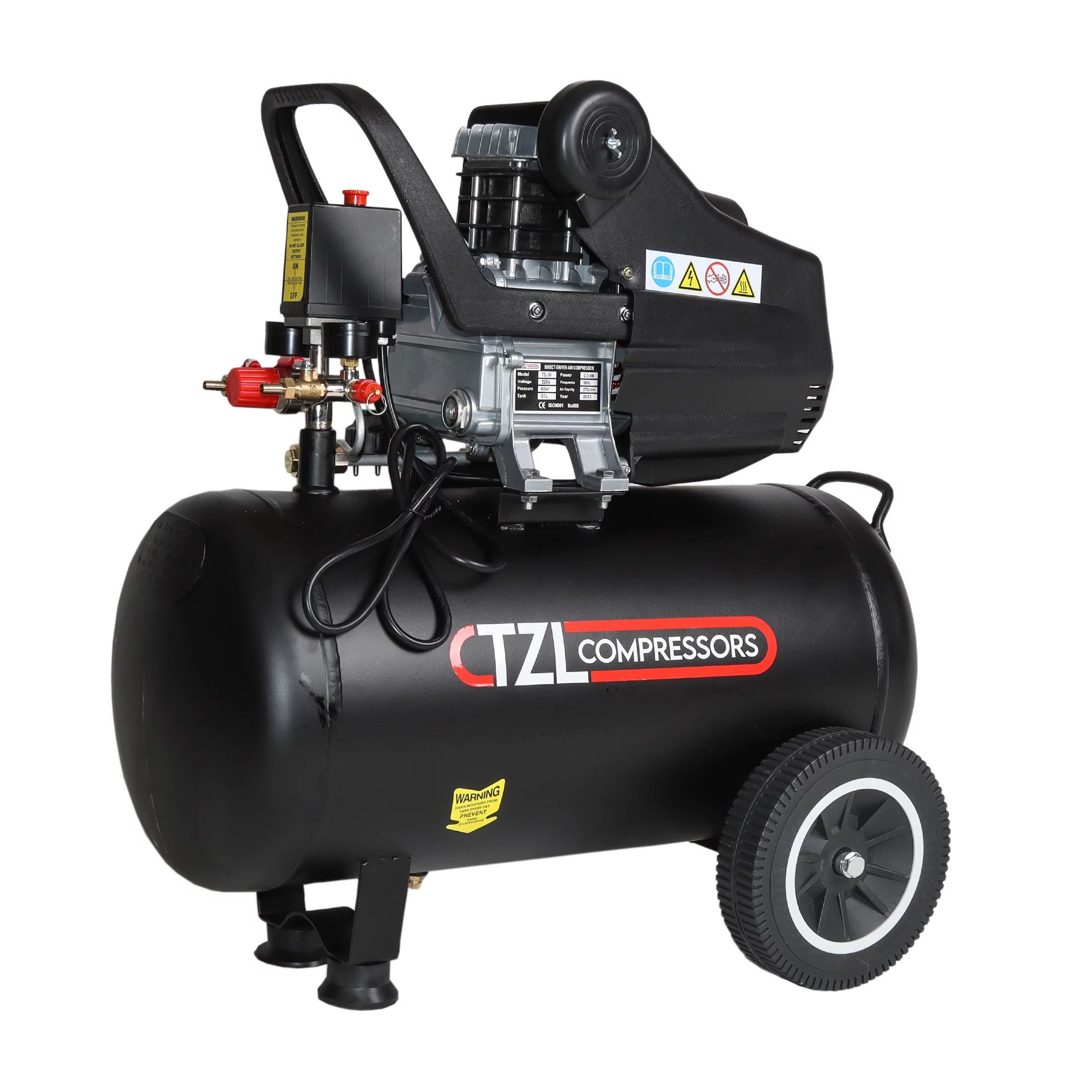 Stūmoklinis oro kompresorius TZL-50, 50L, 8 bar, 220V