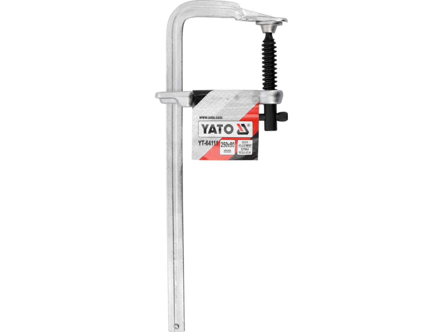 Yato spaustuvas F-tipo, 250x80 mm, kaltinis plienas